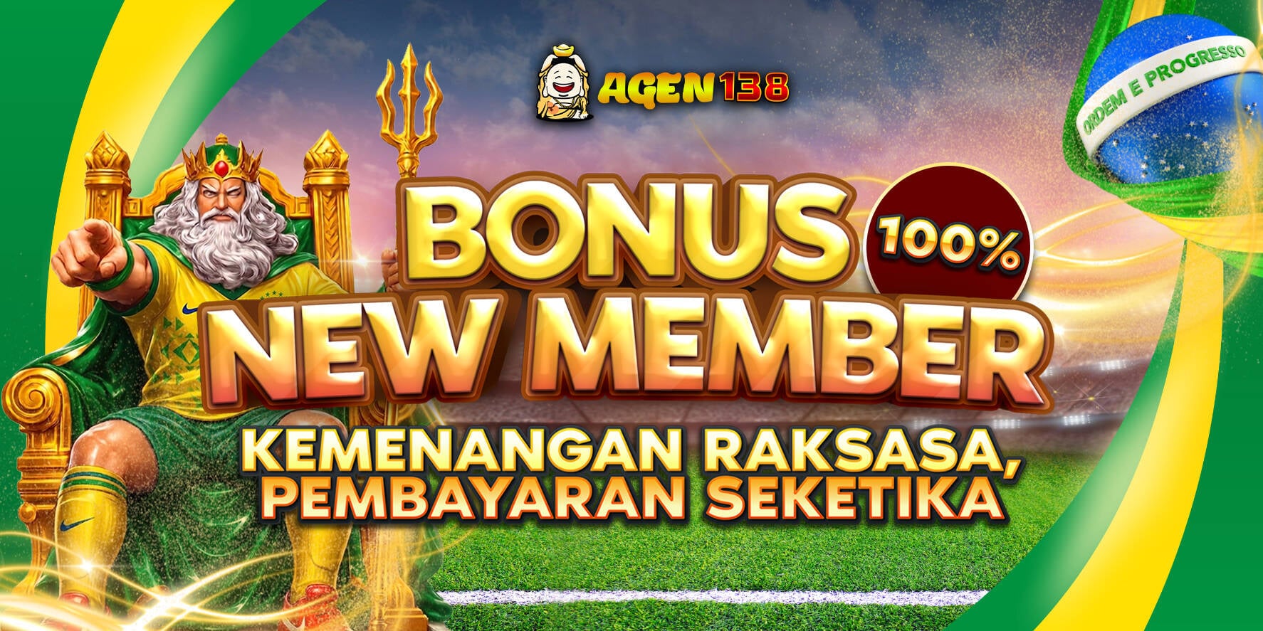 AGEN138 BONUS NEW MEMBER 100%