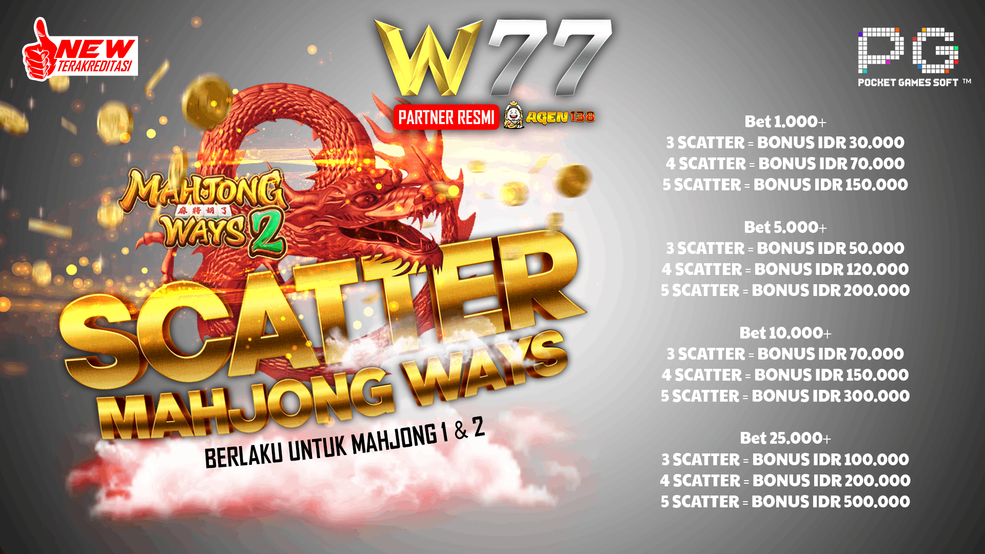 Scatter Mahjong W77